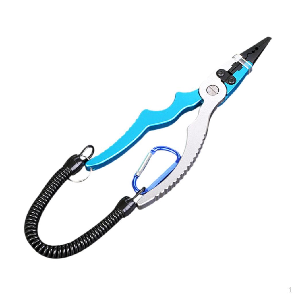 17.5cm Fishing Pliers Lip Gripper Hand Tools Aluminum with Sheath Portable Tackle