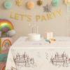 1pc  Vintage  Print Tablecloth,   Dining Table Cover For Home Kitchen Dining Room Decor