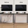 1pc PVC Channel Under Desk Cable Management Tray Organizer Power Cord Wire Hider Strip Protecter No Drilling Cable Raceway