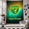 Wall Hanging Tapestry With Custom Name & Text, Norwich City Decorative Tapestry For Bedroom