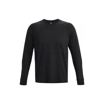 Solid Crew Neck Pullover Sports Long Sleeve T-Shirt Men Tops Black 1378989-001