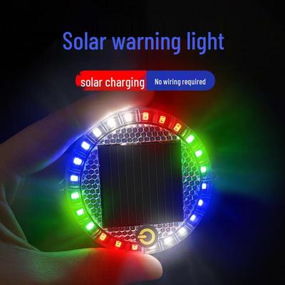 Solar-Powered LED Anti-Rear-End Warning Light with Strong Magnet