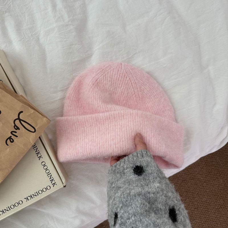 Kamelien Strickmütze: Stilvolle Unifarbe, Warm für den Winter, Perfekt für Pendeln und Reisen