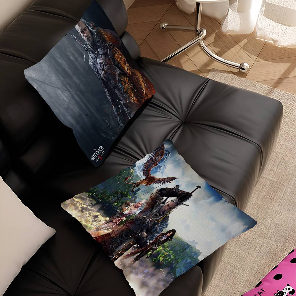 Game The W-Witchers Office Cushion Pillowcase Car Cushion Cover45X45CM Lumbar Pillowcase Sofa Pillowcover