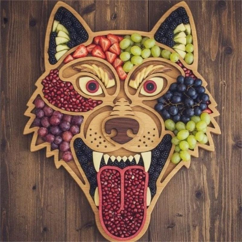 Festival Snacks Platter Halloween Party Essential Wooden Appetizer Tray For Cheese Meat Fruit Display