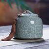 Ceramic Tea Jars with Tassels, Celadon Decorations, Storage Boxes, Portable Candy and Coffee Bean Storage Jars