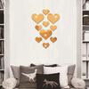 10PCS Heart Shaped Mirror Wall Sticker 3D Mirror Art Decor DIY Wall Decoration