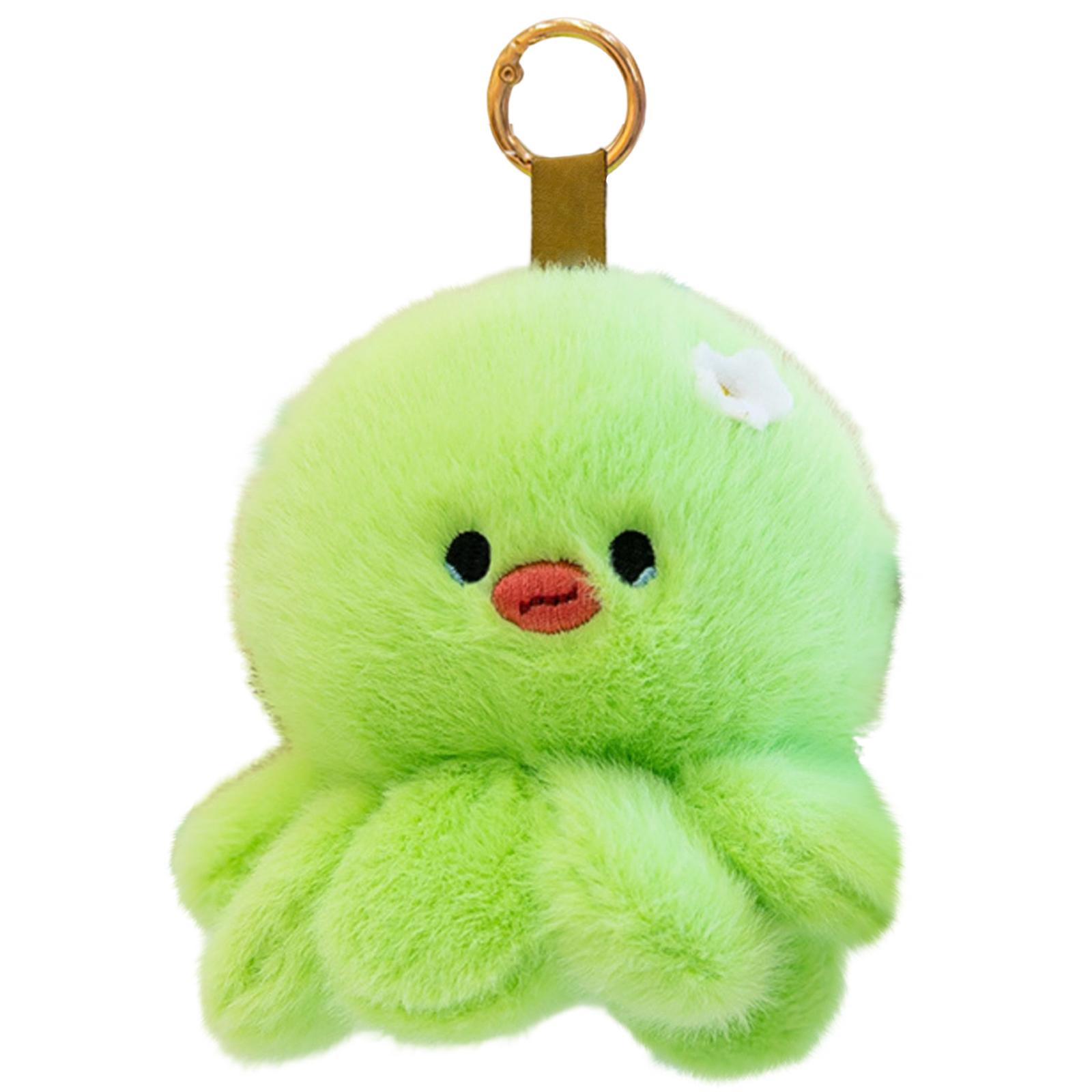 

Plush Octopus Keychain Soft Stuffed Animal Toy Cute Octopus Plush Doll Hanging Pendant for Bags Car Keys Home Decoration One Size зелений