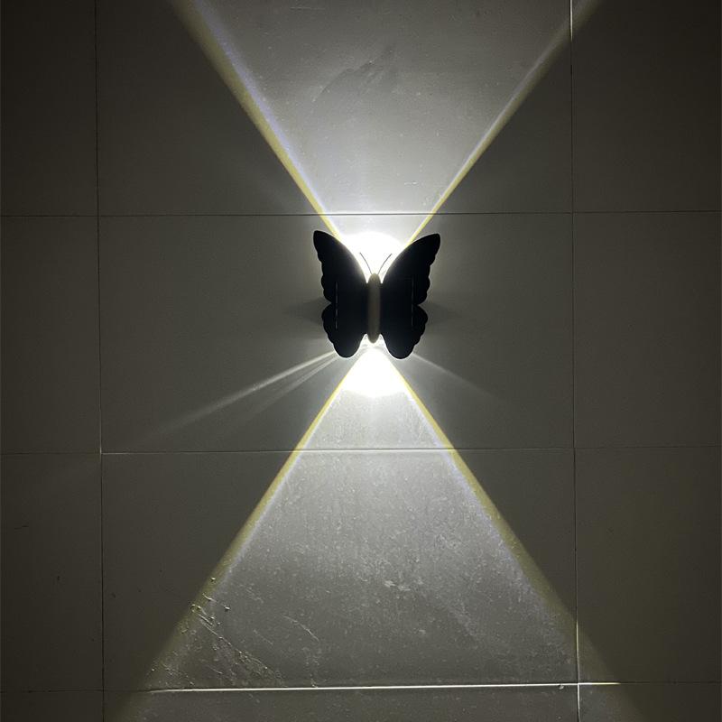 

Butterfly Solar Wall Light Outdoor Waterproof Wall Washer Yard Lamp Auto On/Off LED Sun Lamp For Fence Patio Balcony Courtyard