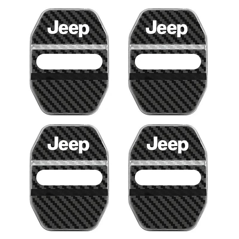 Car Styling Door Lock Covers For Jeep Renegade Compass Patriot Cherokee Wrangler Grand Cherokee SRT Protective And Decoration