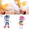 Peluche di alta qualità da 28 cm di Sonic The Hedgehog Shadow Amy Rose Knuckle Tail per bambini