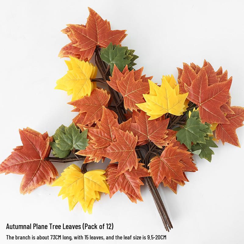 Artificial Banyan Branches with Laminated Plastic Leaves for Landscaping and Decoration