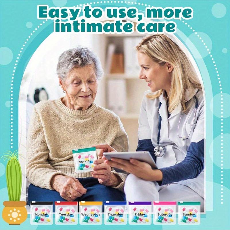 Pill Pouch Bags Zippered Pill Pouch Set Reusable Translucent Medicine Organizer Self Sealing Medicine Bag Travel Plastic Pill Bags