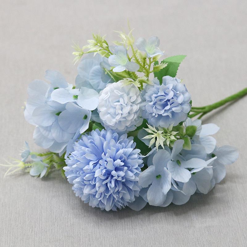 

Nordic Style 5 European-Style Colorful Hydrangea Ins Simulation Flower Wedding Arch Road Lead Holding Home Floral Decoration