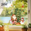 Christmas Tree Wall Art Cartoon Window Sticker Removable Santa Snowman Decal Waterproof Winter Party Supplies Static Cling PVC Sticker for