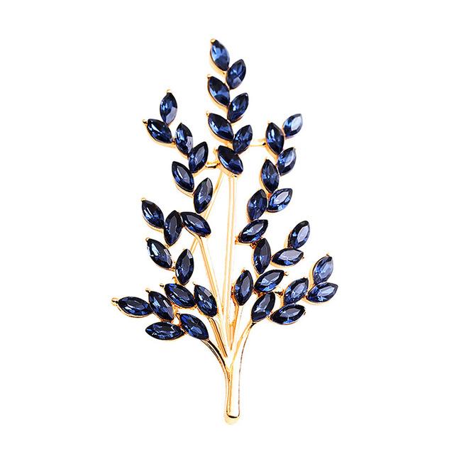 Wheat Ear Flower Crystal Brooches Bouquet New Women 'S Brooch Pin Jewelry Accessories Gift Broche De Flores