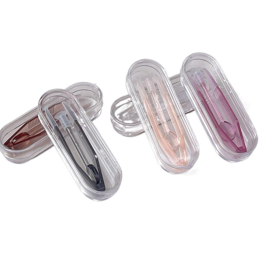 With Suction Stick Contact Lens Inserter Remover Transparent Clip Contact Lens Case  for Eye Care