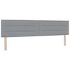 Box Spring Bed with Mattress Light Gray 200 X 200 Cm Fabric