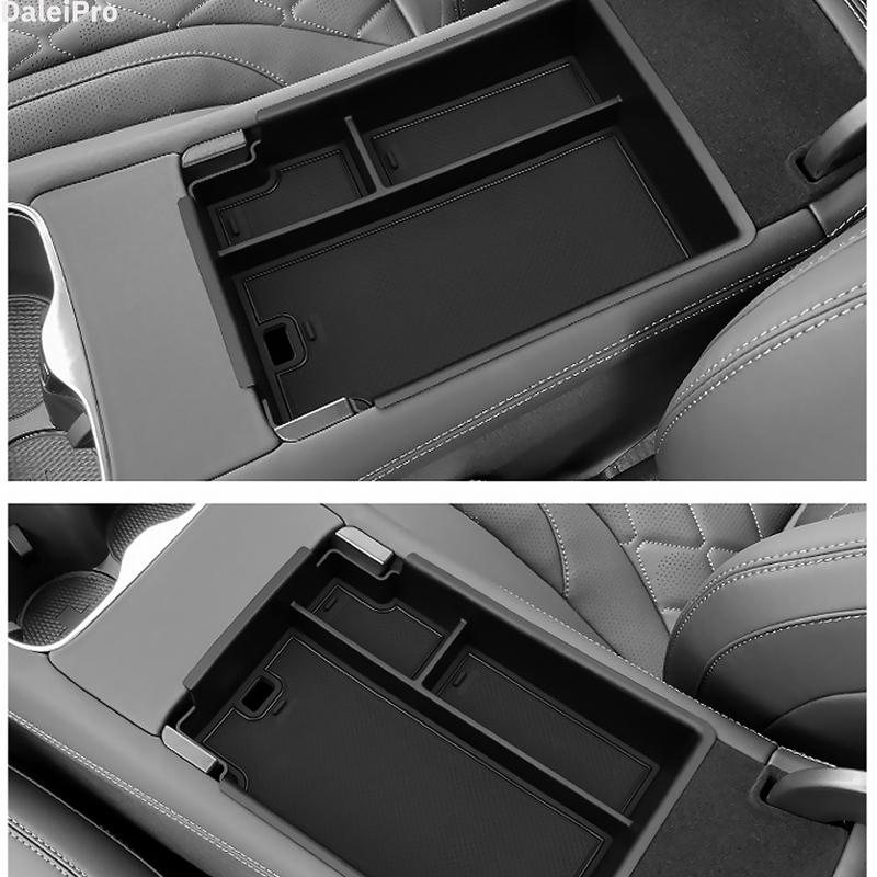 For BYD Sealion 07 2024 2025 Armrest Storage Box Center Console Layered Storage Box Cup Holder Modification Interior Accessories