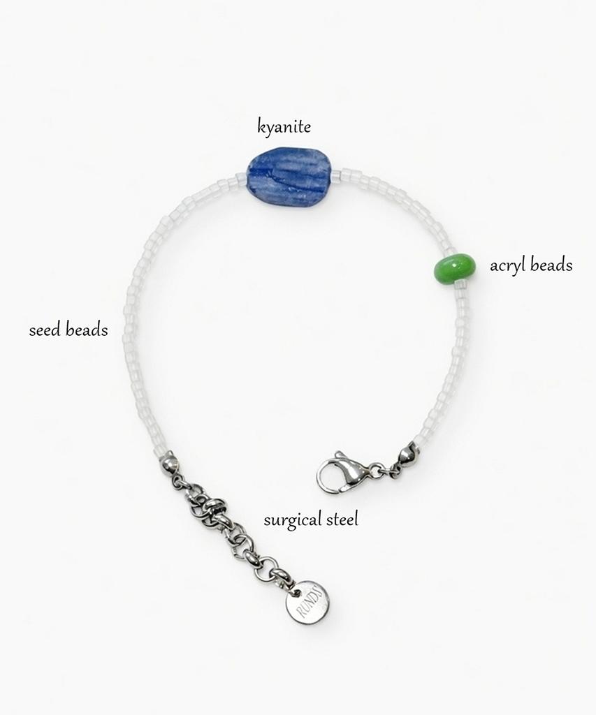 Runds Point Gemstone Bracelet (White)