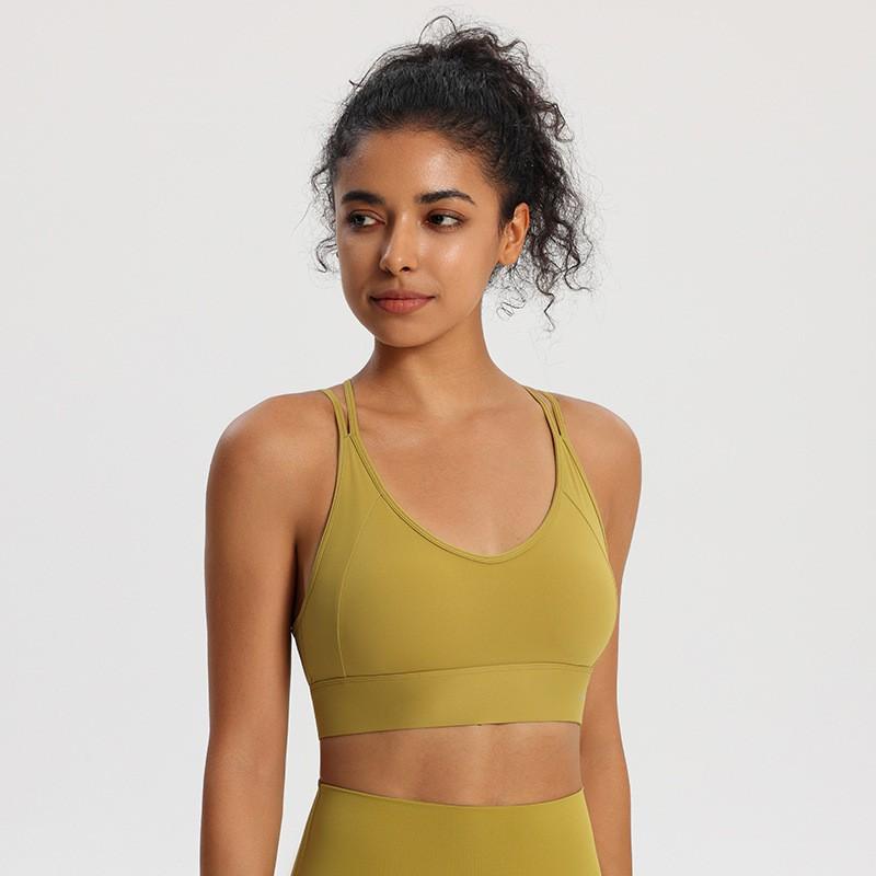 Womens Sports Bra With Front Closure Supportive Compression Workout Top Yoga Running Gym