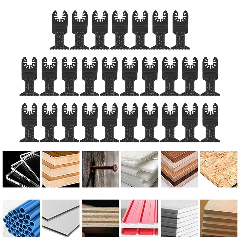 27 Stück 44mm oszillierende Sägeblätter Kohlenstoffstahl gerade Klingen zum Schneiden Polieren