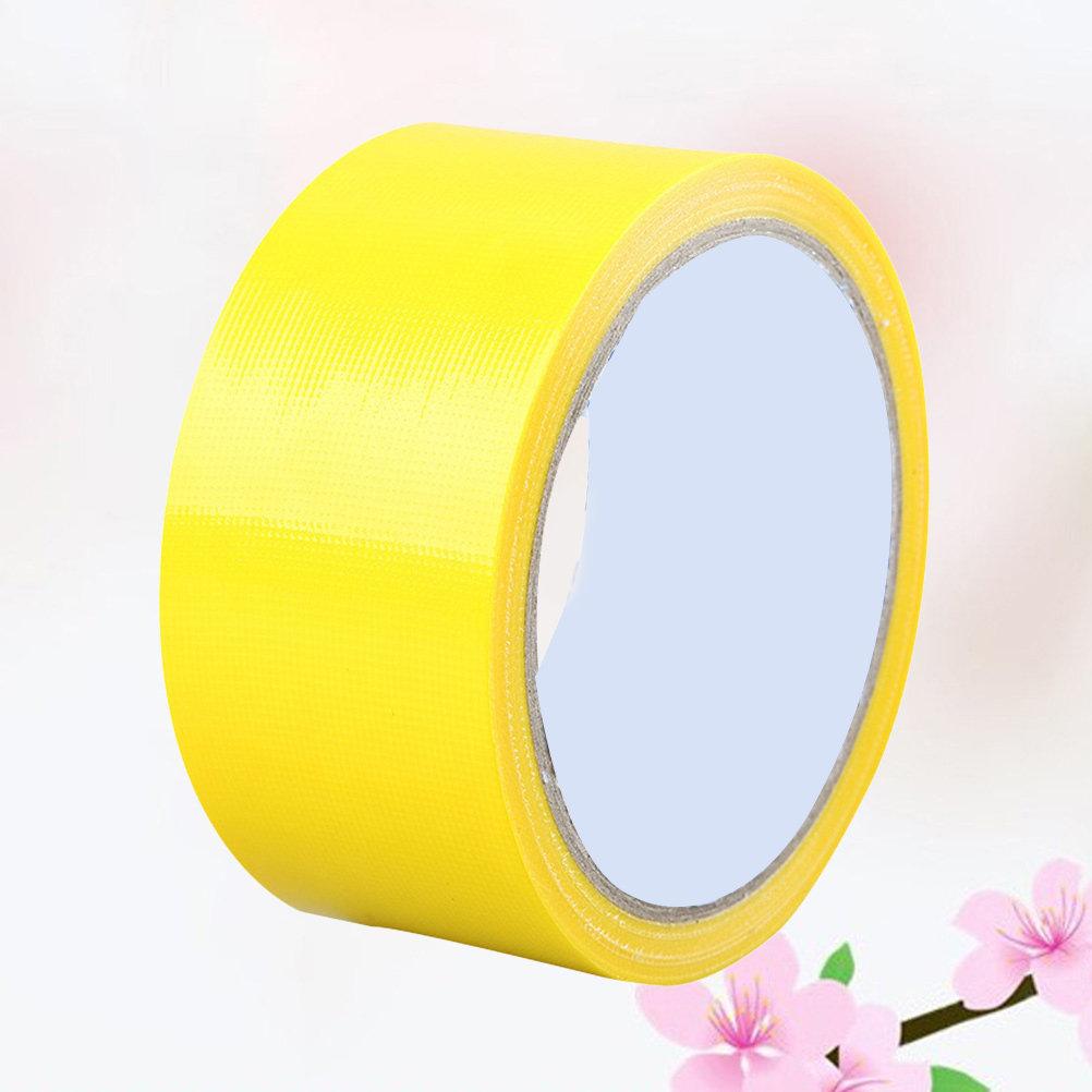 Waterproof Single-Sided Cloth Duct Tape Yellow 5Cm X 1 Strong Adhesive Electrical Equipment Carpet Floor Stage DIY Tape