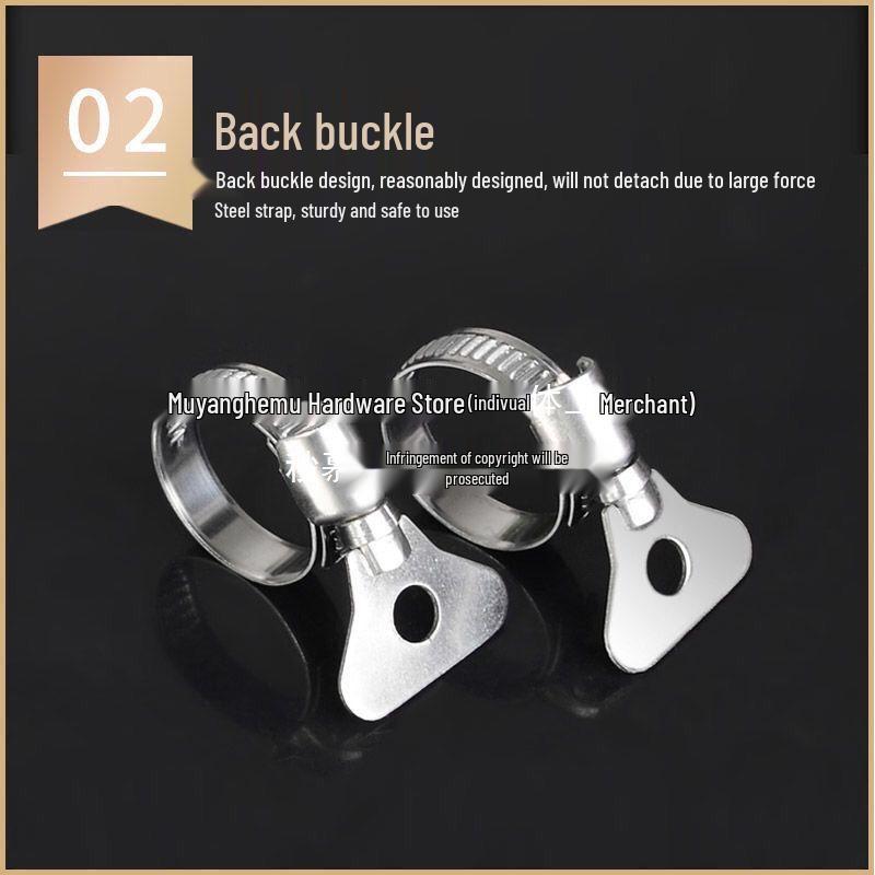 Universal Stainless Steel Water Hose Clamp with Handle - Flexible Car Wash Gun Connector