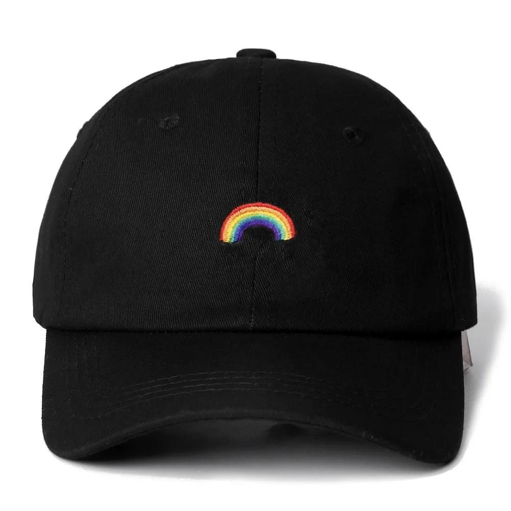 Cappellino Snapback Arcobaleno Cappellino da Baseball in Cotone Per Uomo Donna Regolabile Hip Hop Cappellino da Papà Bone Garros Casquette