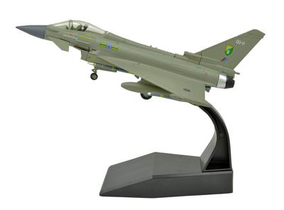 TANG DYNASTY(TM) 1/100 Scale Eurofighter Typhoon EF2000 Fighter Attack Aircraft, Alloy, Fully Assembled, Royal Air Force Paint, Airplane Model