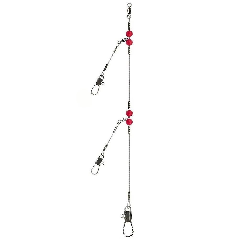 1-Arm Steel Wire Traces 2-Arm Anti-Bite Leaders Fishing Leader Rigs Saltwater Sea Fishing