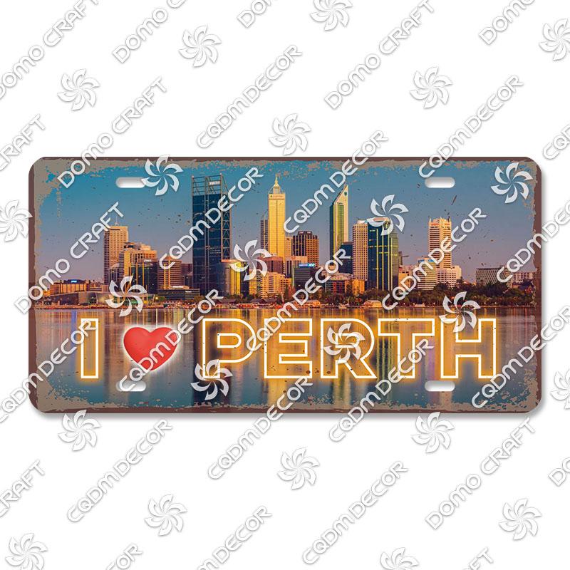 National Tourist City Plaques Metal Plate London Hawaii Venice Retro Metal Tin Signs Wall Decor Garage Car Club Living Room Home
