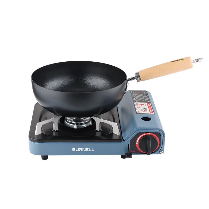 BURNELL Cast Iron Wok & Portable Stove Set