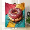 Pop Art Donut Delight Print Blanket Soft and Cozy Perfect for the Living Room Bed Sofa or a Nap,gift