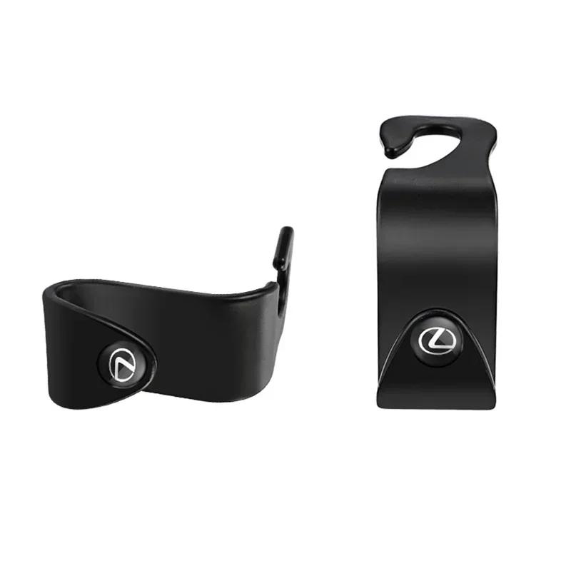 For Lexus Logo RX330 NX300H IS200 IS250 GX470 CT200H ES200 GS430 RX300 IS300H ABS Car Seat Back Hooks Hanging Holder Clips AEY1