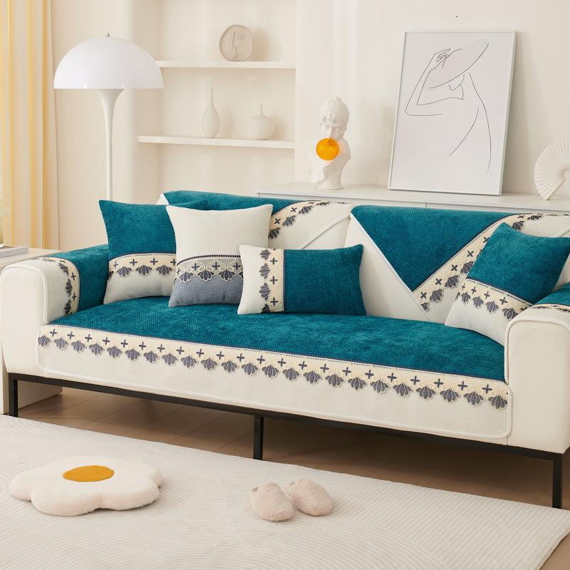 

Подушка для дивана из шенилла Four Seasons Universal Non-Slip Seat Cushion, европейский чехол для дивана, ткань для трех человек 70*70cm