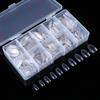 500Pcs/Box Nail Tips Transparent Lightweight Natural Color Round Head Extension Fake Nails for Women