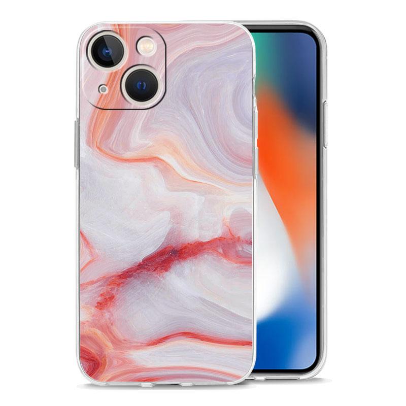 Priehľadný kryt na telefón pre iPhone 17 16 15 14 13 12 11 Pro Max Plus 17 AIR Nárazuvzdorný mäkký TPU obal Vintage mramorový Capas