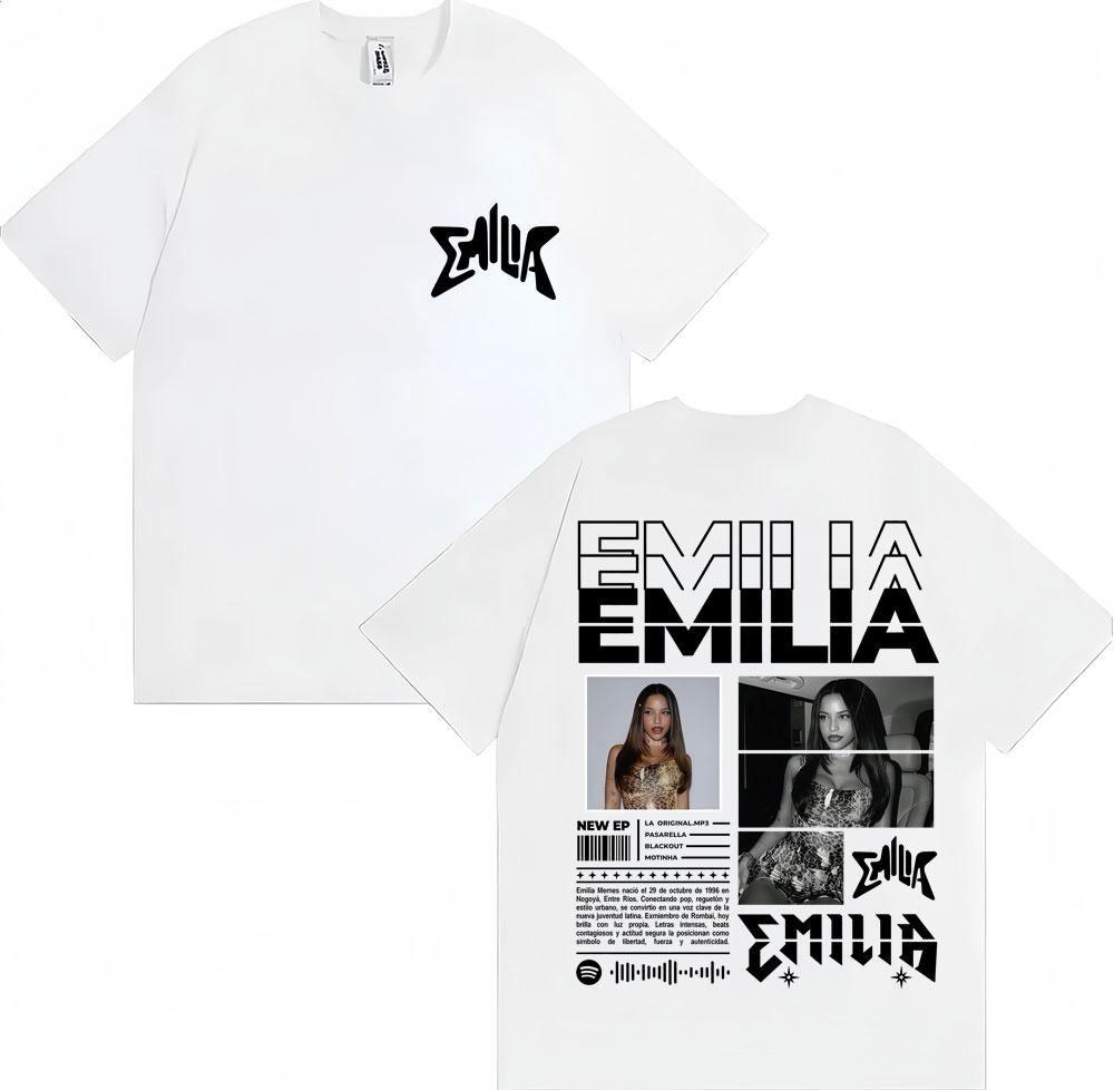 

Singer Emilia Mernes MP3 Tour Graphic T Shirt Unisex Women Fashion Pop Music Hip Hop Short Sleeve Oversized Cotton Casual Tshirts L