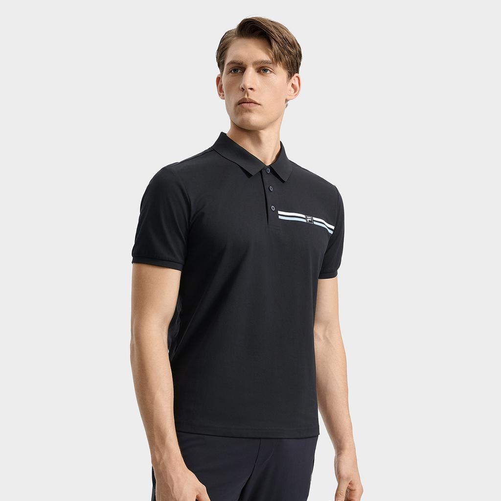 New FILA WHITE Short Sleeved POLO Men's Legend Blue F11M533115FNV