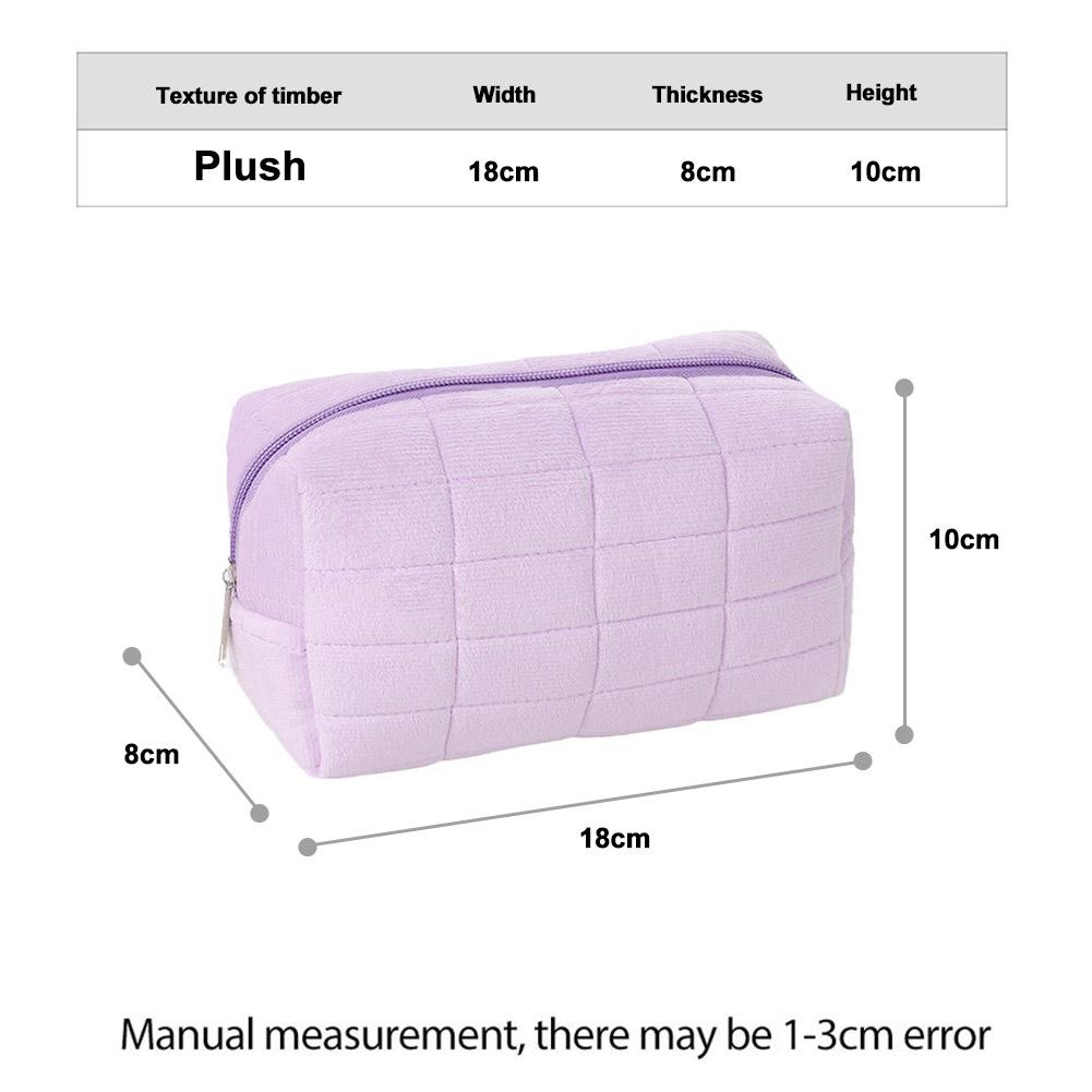 Flannel Makeup Bag Large Capacity Portable Travel Handbag Wash Bag Cute Pen case Stationery box Cosmetics&Toiletries storage bag