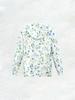Fresh Botanical Floral Butterfly Print Zip Hoodie for Women – Lightweight Drawstring Hooded Jacket