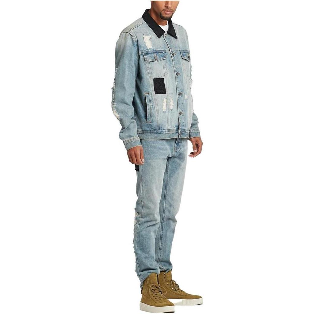 Puma Casual Sports Polo Denim Jacket Outdoor Jacket Men Jacket Blue 575588-77