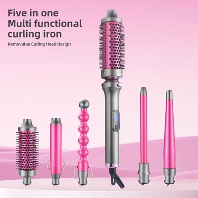 5-in-1 Multifunktions-Lockenstab mit austauschbaren Aufsätzen für große Wellen, Ei-Locken und Woll-Locken