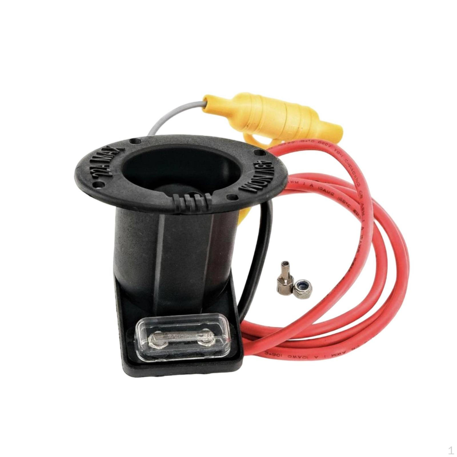 Electric Vehicle Charging Receptacle with Wire Wired Design 48V Socket Circuit Breaker Accessory fit