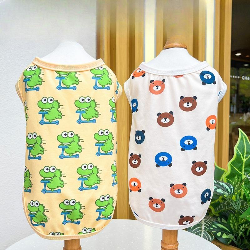 New Spring and Summer Cat Vests, Dog Clothes, Small, Medium and Large Dog Teddy, Bichon Frise Pet Supplies, Breathable
