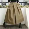 Comfortable Loose Fit Pants Women Pure Color Wide Leg Casual Trousers with Elastic Waist High Pleated Design Summer Leisure