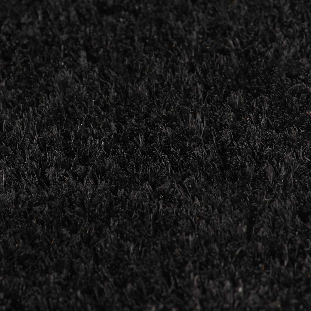 Doormat Black 80x100 cm Coir Fiber Tufted