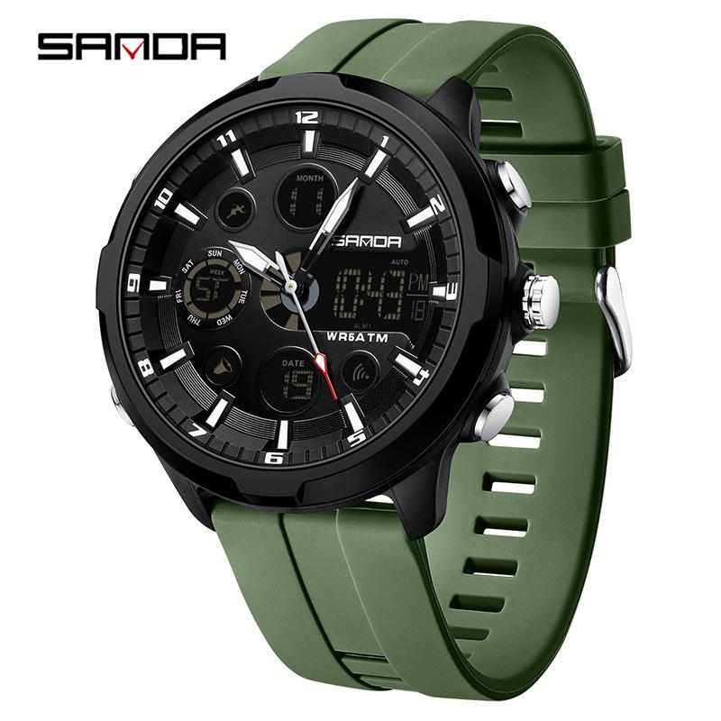Sanda Youth Luminous Waterproof Multifunctional Men's Sports Watch