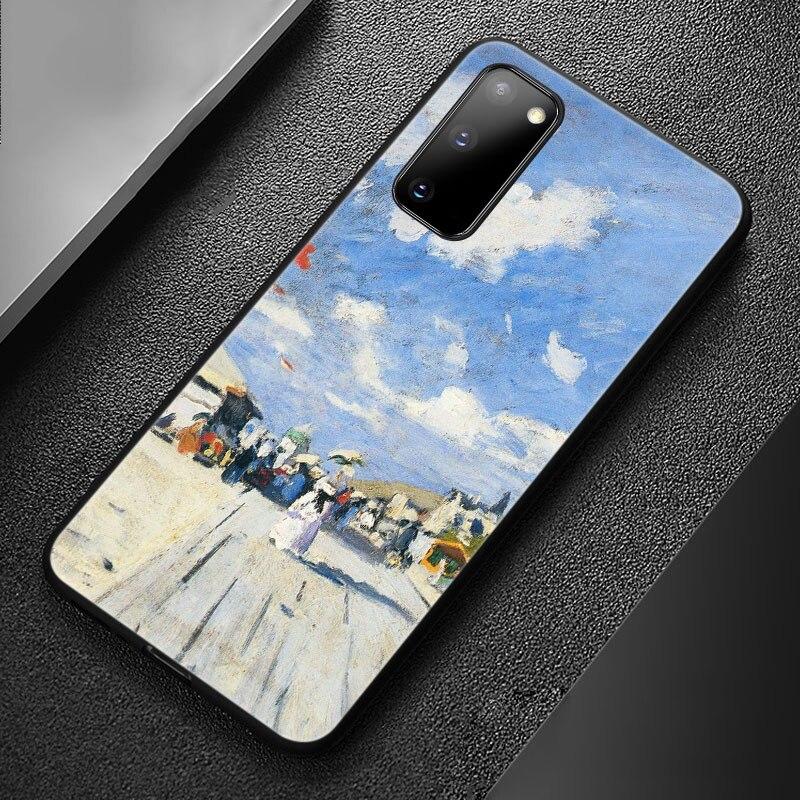 Claude Monet Phone Case For Samsung Galaxy S20 S21 FE S10 Lite Note 20 10 Lite S8 S9 S10E S10 Plus Ultra Black Soft Cover
